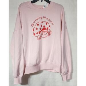 Strawberry shortcake pink sweatshirt size medium women's